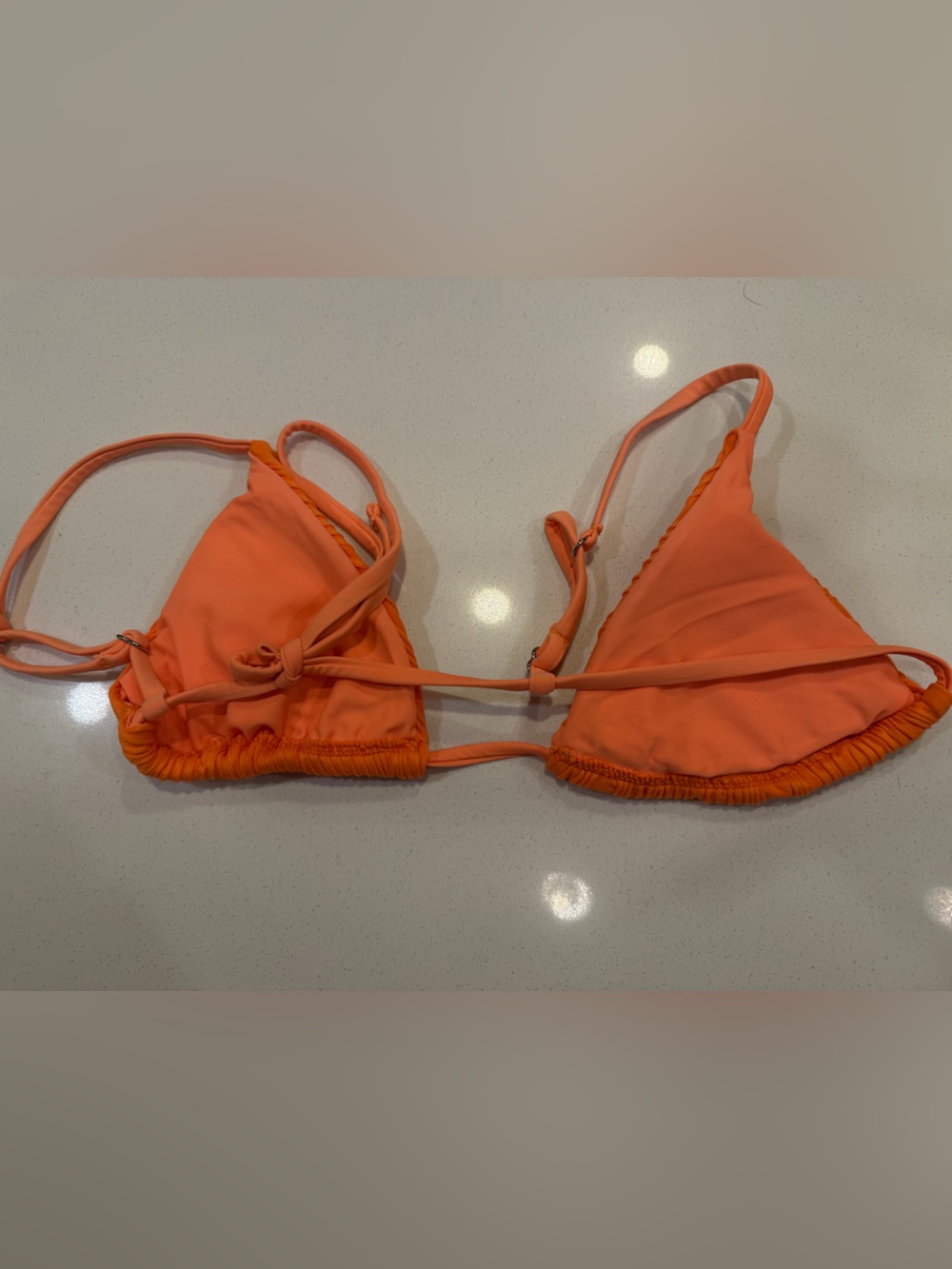 Seamolly Vibrant Orange Textured Bikini Set - Picture 3 of 7